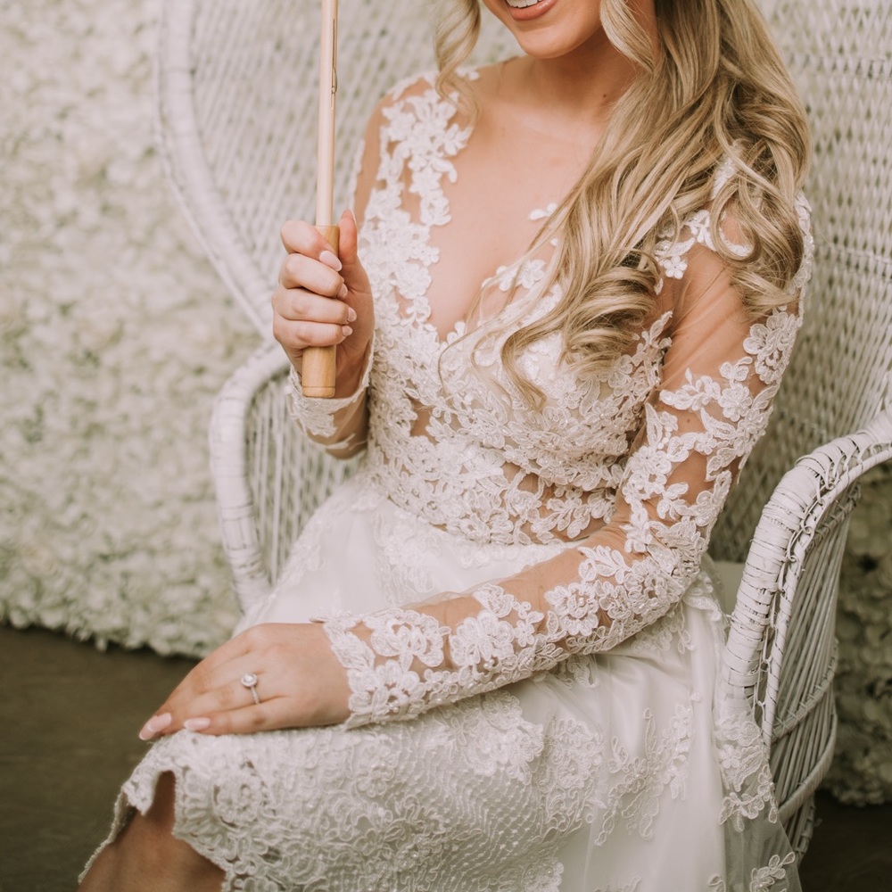 Handmade Custom Made Bridal Shower Dress - White Lace